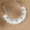 SOHI Women's Daisy White Party Stone Statement Necklace - 3 of 4