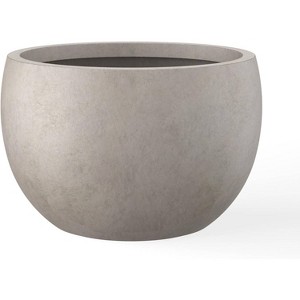 Rosemead Home & Garden Inc. 15" Round Weathered Bowl Outdoor Planter Concrete - 1 of 2