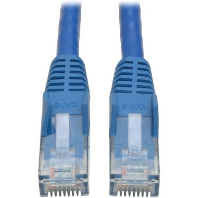 Tripp Lite 3ft Cat6 Gigabit Snagless Molded Patch Cable RJ45 M/M Blue 3' - 3ft - 1 x RJ-45 Male - 1 x RJ-45 Male - Blue