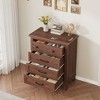 Garvee 4 Dresser for Bedroom, 34.8" Tall Drawer Dresser with Storage Freestanding, Wooden Closet Storage Chest for Living Room, Bedroom - 4 of 4