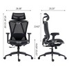 Ergonomic Office Chair with Breathable Mesh Back and 3D Armrests, Adjustable  360° Swivel Task Chair for Office or Study – The Pop Home - 4 of 4