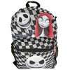 Black & White Nightmare Before Christmas Checkered 16" School Backpack for Kids - 2 of 4