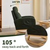 Modern Accent Rocking Chair Rocking Chair with Solid Wood Legs, Upholstered Nursery Glider Rocker, Comfy Armchair with High Backrest fabric - 3 of 4