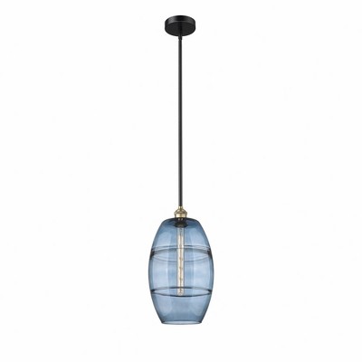 Vaz - 1 Light Stem Hung Mini Pendant In Industrial Style-18 Inches Tall and 10 Inches Wide