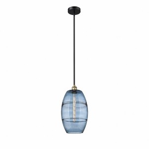 Vaz - 1 Light Stem Hung Mini Pendant In Industrial Style-18 Inches Tall and 10 Inches Wide - 1 of 1