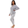 Emerson Road Woman's Fuzzy Luxe Waffle Henley & Slim Pants Pajama Set - 2 of 3