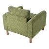 Kumasinova Mid-Century Teddy Accent Chair with Curved Armrests, Plush Upholstered Armchair, Oversized Sofa Chair for Living Room, Sturdy Wood Frame - 4 of 4
