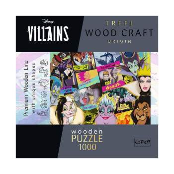 Trefl Disney Villains Woodcraft Jigsaw Puzzle - 505pc: Fantasy Theme, Irregular Shapes, Eco-Friendly Packaging