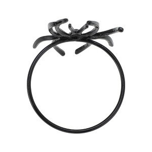 Unique Bargains Napkin Rings Stainless Steel Black 1 Pc - 1 of 3