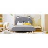 Okak Platform Bed Frame with Upholstered Sheep-Shaped Headboard for Kids Noise-Free Bed Strong Wood Slats Easy Assembly - 3 of 4