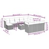 vidaXL 13 Piece Patio Sofa Set with Cushions Black Poly Rattan - 3 of 4