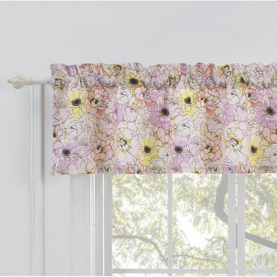 Misty Bloom Floral Light Filtering Rod Pocket Valance