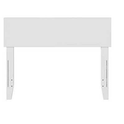 White Twin Solid Wood Headboard with USB Ports