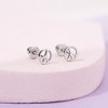 Girls' Retro Peace Sign Screw Back Sterling Silver Earrings - In Season Jewelry - 4 of 4