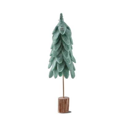 tagltd Wooly Felt Tree W/ Log Base Tall