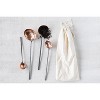 Storied Home Farmhouse Textured Copper Ladles with Metal Handles, Set of 4 Sizes in Drawstring Bag - 2 of 4