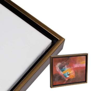 Creative Mark Illusions Floater Frame for 3/4 Inch Depth Stretched Canvas - Walnut & Gold