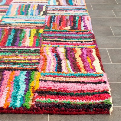 Multicolor Hand-Tufted Wool and Cotton 6' x 9' Area Rug