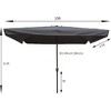 Osparple 10 x 6.5FT Patio Umbrella with Crank,Rectangular Outdoor Umbrella with Push Button for Backyard,Poolside,Deck,Base Not Included - 3 of 4