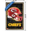 Trends International NFL Kansas City Chiefs - Neon Helmet 23 Framed Wall Poster Prints - 3 of 4
