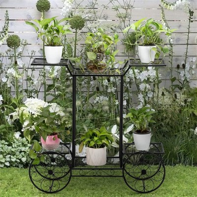 6 Detachable Plant Stand Car Shape Corner Plant Shelf for Decorating Garden Patio Deck Farmhouse