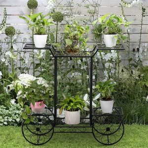 6 Detachable Plant Stand Car Shape Corner Plant Shelf for Decorating Garden Patio Deck Farmhouse - 1 of 4