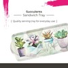Pimpernel Succulents Rectangular Snack Tray with Handles - 15.1" x 6.5" Melamine Botanical Platter for Coffee, Breakfast, or Sweets - Dishwasher-Safe - 2 of 4