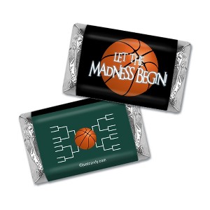 100ct Basketball Party Favors Hershey's Miniatures Candy Let the Madness Begin By Just Candy - Candy Not Included - 1 of 4