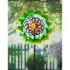 Evergreen 75"H Wind Spinner, Green Flower Center Swirl - 3 of 3