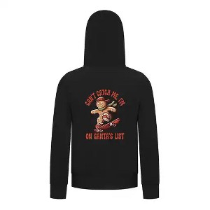 Everyday Kids Christmas Collection Gingerbread Skateboard Boys Zip Up Hoodie – Holiday Sweatshirt - Black - 1 of 1