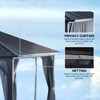 TiramisuBest 10' X 10' Hardtop Gazebo with Galvanized Steel Double Roof, Sturdy Aluminum Frame, Curtains, and Netting for Patio, Lawn, and Garden - 2 of 4