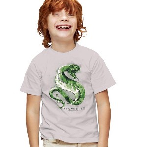 Boys' Harry Potter Slytherin Watercolor Crest T-Shirt - 1 of 4