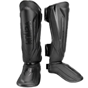 Venum Elite Evo Protective Shin Instep Guards - Black/Black - 1 of 2