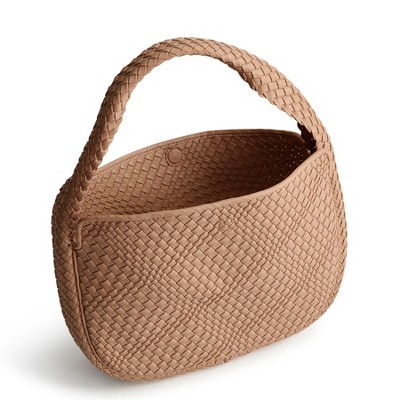 Vera Bradley Women's Woven Faux Leather Tifton Shoulder Bag Warm Taupe — фото 2