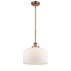 Bell - 1 Light Stem Hung Mini Pendant In Industrial Style-10 Inches Tall and 12 Inches Wide - 1 of 1