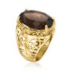 Ross-Simons 11.00 Carat Smoky Quartz Ring in 18kt Gold Over Sterling - 3 of 4