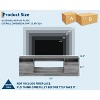 Modern 70"Wooden TV Stand Media Console w/ Storage Cabinet, Fits 75" TVs, Compatible w/ 36" Electric Fireplace (Fireplace Not Included) - 2 of 4