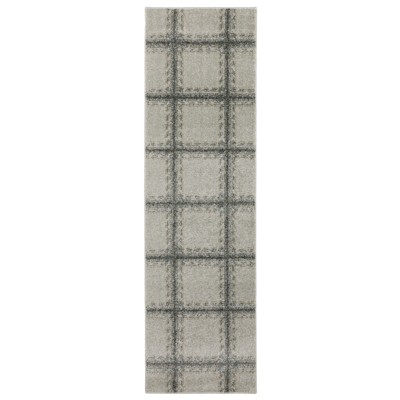 Oriental Weavers Alton 092E9 Grey/ Teal Indoor Area Rug - 2'3" x 7'6"