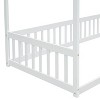 CAVINAS Twin Size Kid Canopy Floor Bed, Montessori Toddler Bed Frames,Floor Bed with Guardrails for Kids,Girls&Boys,No Box Spring Needed - 4 of 4
