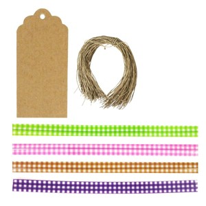 Wrapables 200pcs 4.75" Twist Ties with 20 Scalloped Gift Tags for Baked Goods, Cake Pops, Party Favors - 1 of 4