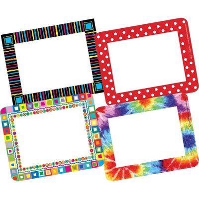 4pk 45ea Groovy Remember Me! Self-Adhesive Name Tag Labels - Barker Creek