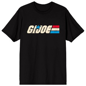 G.I. Joe Logo Adult Black Crew Neck Short Sleeve T-shirt - 1 of 4