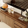Famapy Mid - Century Modern Walnut Wood Storage Cabinet with Drawers & Solid Wood Legs,Stylish Bookshelf/Entertainment Unit for Living Room - 4 of 4