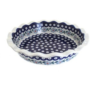 Blue Rose Polish Pottery Z159 Manufaktura Pie Plate - 1 of 2
