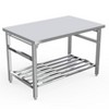 Stainless Steel Table, 30 x 48 Inches Folding Heavy Duty Table for Kitchen, Commercial Stainless Steel Prep Table with Adjustable Undershelf - 3 of 4
