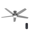 Hunter 52" Zayden Ceiling Fan Matte Silver Finish with Integrated LED Light Kit and Handheld Control - 3 of 4