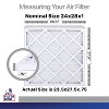 Filter King 24x28x1 Air Filter | 4-PACK | Carbon MERV 8 HVAC Pleated A/C Furnace Filters | MADE IN USA | Actual Size: 23.5 x 27.5 x .75" - 2 of 4
