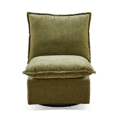 TIRAMISUBEST Detachable Green Single 360 Swivel Rocking Rocker, Swivel Sofa Chair for Living Room and Bedroom Comfort