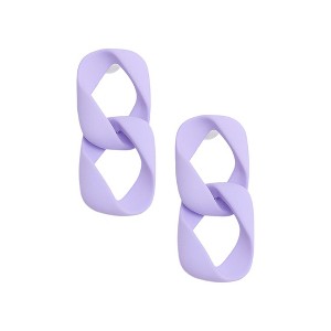 SOHI Women's Lilac Chainlink Drop Earrings - 1 of 3
