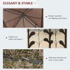 Maliang Double Roof Outdoor Gazebo Canopy Shelter with Tree Motifs Corner Frame & Netting, for Garden, Lawn, Backyard - 3 of 4